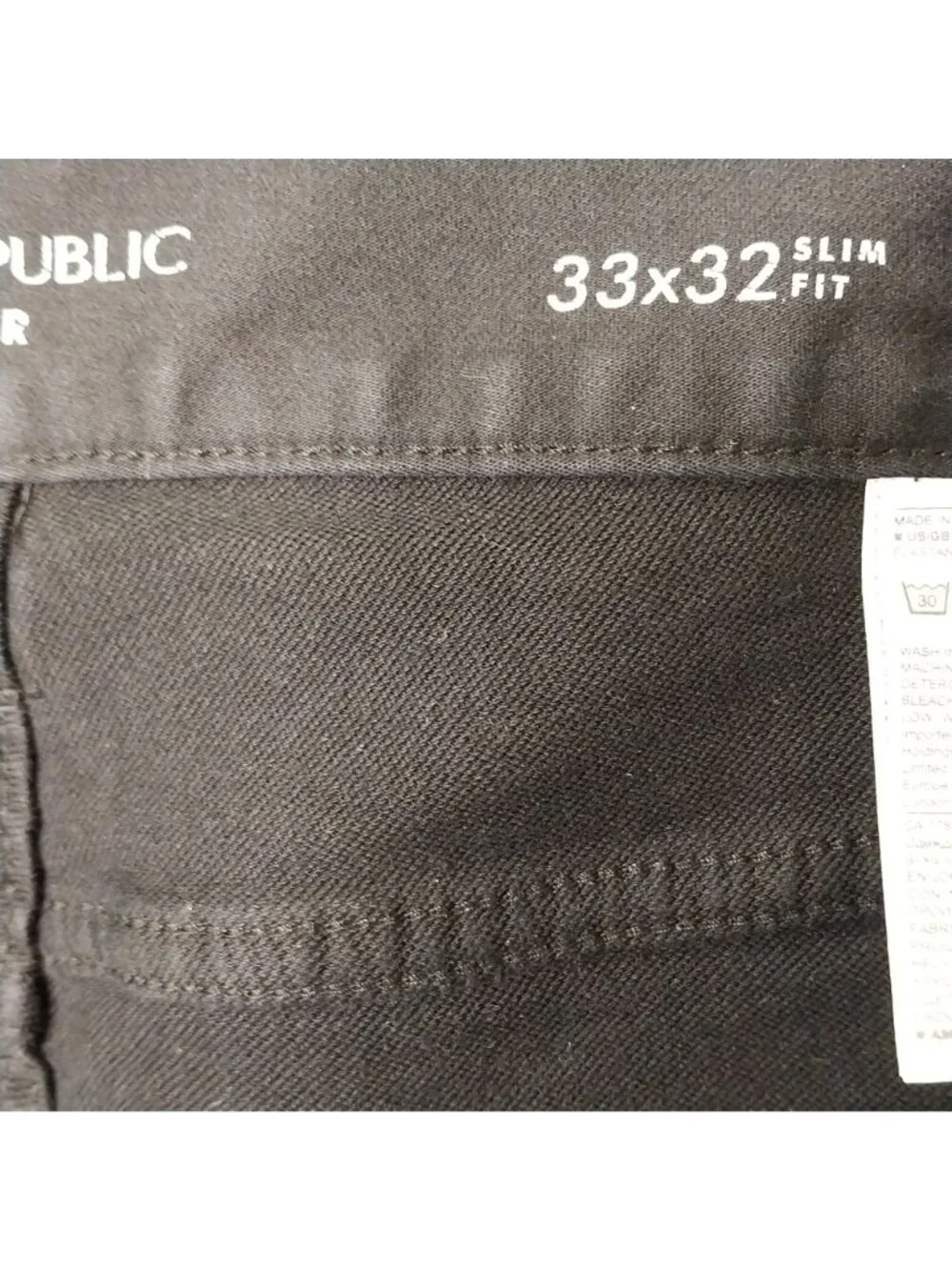 Banana Republic Men's Slim Fit Jeans 33x32 Black Cotton Blend